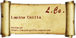 Lapina Csilla névjegykártya